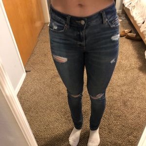 Garage high waisted ripped jeans